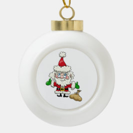 Adorno De Cerámica Tipo Bola Personalizado Santa Claus Navidades de bolas cerám