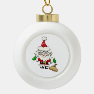 Adorno De Cerámica Tipo Bola Personalizado Santa Claus Navidades de bolas cerám