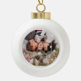 Adorno De Cerámica Tipo Bola Personalized Gingerbread Christmas Snowflake Frame