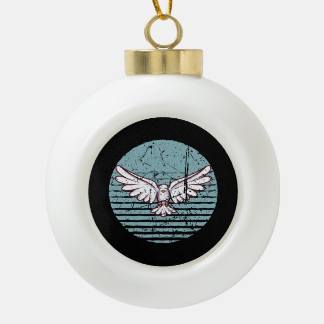 Adorno De Cerámica Tipo Bola Pigeon Retro (Anverso)