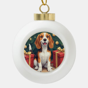 Adorno De Cerámica Tipo Bola Pintura de regalo de Navidad por la mañana de Beag