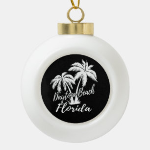Adorno De Cerámica Tipo Bola Playa Daytona Florida Palm Trees Beach