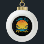 Adorno De Cerámica Tipo Bola Playa Pompano Beach Florida Palm Trees Beach<br><div class="desc">Pompano Beach Florida Palmeras Cerámica Bola Ornamento de Navidad</div>