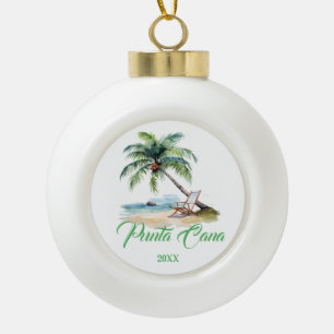 Adorno De Cerámica Tipo Bola Playa Punta Cana personalizada 