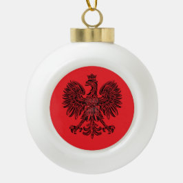 Adorno De Cerámica Tipo Bola Polish Eagle Snowflake Framed Ornament