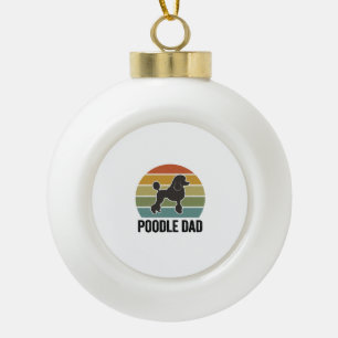 Adorno De Cerámica Tipo Bola Poodle Papá Diseño de Amante de Perro de Puestas d