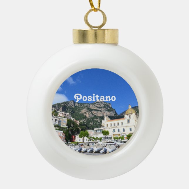 Adorno De Cerámica Tipo Bola Positano (Anverso)