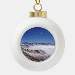 Adorno De Cerámica Tipo Bola Poster de tarjetas de vacaciones de Snow Davos Sui