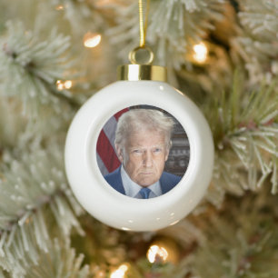 Adorno De Cerámica Tipo Bola Presidente estadounidense Donald Trump Árbol