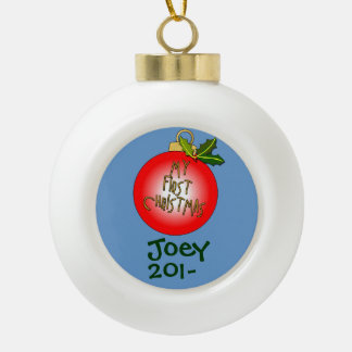 Adorno De Cerámica Tipo Bola Primer ornamento del navidad del bebé de encargo