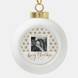 Adorno De Cerámica Tipo Bola Primer Personalizar romántico de Navidad