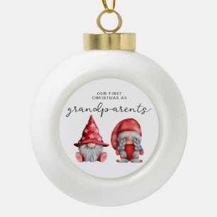 Adorno De Cerámica Tipo Bola Primera Navidad como Abuelos Navidad familia