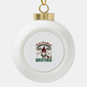 Adorno De Cerámica Tipo Bola Primera Navidad como hermano Gnome Trineo de renos