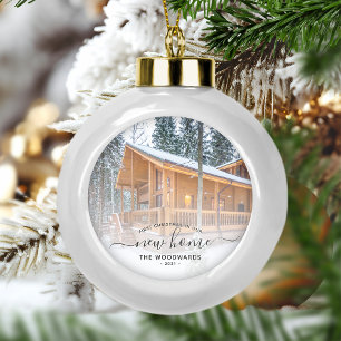 Adorno De Cerámica Tipo Bola Primera Navidad Nuevo Personalizado de hogar Foto 