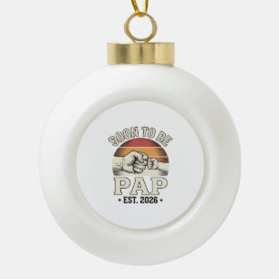 Adorno De Cerámica Tipo Bola Pronto será Papá Diseño de puño de bebé vintage 20