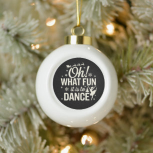 Adorno De Cerámica Tipo Bola Qué divertido es bailar ballet de Navidad Xmas