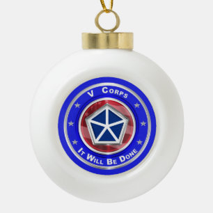 Adorno De Cerámica Tipo Bola Recuerdo de Navidad del V Cuerpo