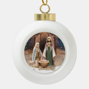 Adorno De Cerámica Tipo Bola Regalo de Navidades de la escena de la natividad