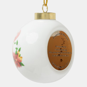 Adorno De Cerámica Tipo Bola Regalo de poema de huellas en la arena