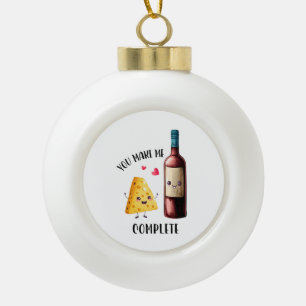 Adorno De Cerámica Tipo Bola Regalo de San Valentín que me haces completar