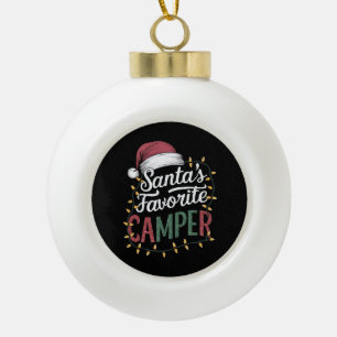 Adorno De Cerámica Tipo Bola Regalo favorito de Santa para acampada de Navidad