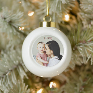 Adorno De Cerámica Tipo Bola Regalo fotográfico de año