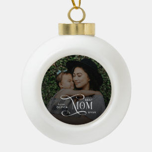 Adorno De Cerámica Tipo Bola Regalos del Día de la Madre con Foto de Mejor Mamá