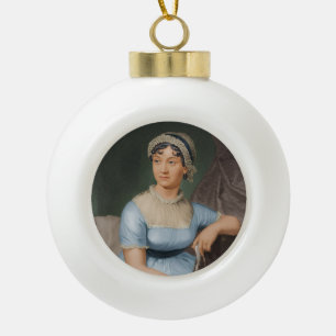 Adorno De Cerámica Tipo Bola Retrato de Jane Austen