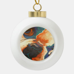 Adorno De Cerámica Tipo Bola Retrato de Mascota de Bulldog francés