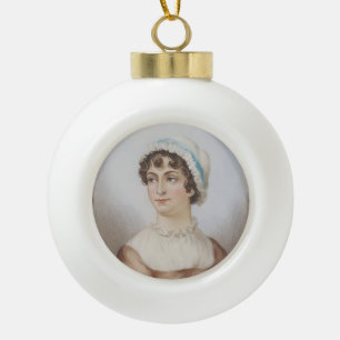 Adorno De Cerámica Tipo Bola Retrato en miniatura de Jane Austen
