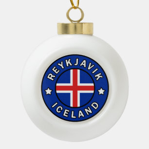 Adorno De Cerámica Tipo Bola Reykjavik Islandia
