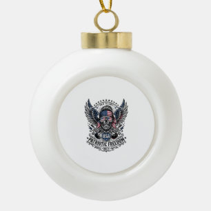 Adorno De Cerámica Tipo Bola Rociero de bandana patriótica Old Glory Música Roc