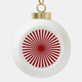 Adorno De Cerámica Tipo Bola Rojo y blanco