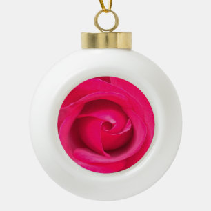 Adorno De Cerámica Tipo Bola Rosa Rosa Roja Romántica