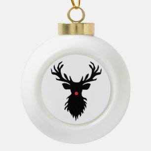 Adorno De Cerámica Tipo Bola Rudolph Reindeer Silhouette