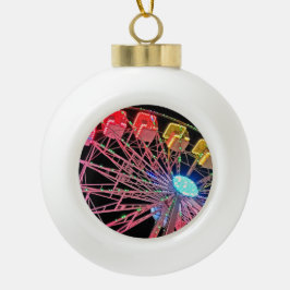 Adorno De Cerámica Tipo Bola Rueda de la fortuna amarilla y roja