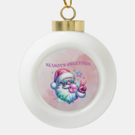 Adorno De Cerámica Tipo Bola Saludos de temporada