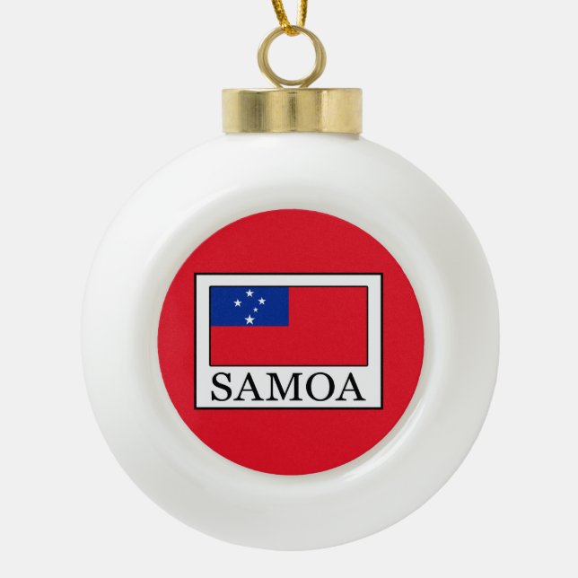 Adorno De Cerámica Tipo Bola Samoa (Anverso)