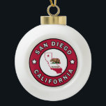 Adorno De Cerámica Tipo Bola San Diego California<br><div class="desc">San Diego California</div>