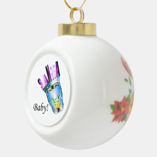 Adorno De Cerámica Tipo Bola ¡Santa Bebé!