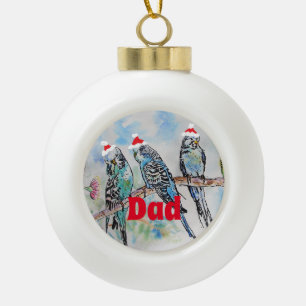 Adorno De Cerámica Tipo Bola Santa Budgies Parrot Budgies padre Ornament