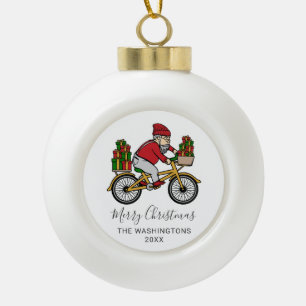 Adorno De Cerámica Tipo Bola Santa Ciclista personalizada