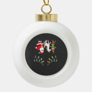 Adorno De Cerámica Tipo Bola Santa Elfo Unicornio Dabbing Navidad Niños Chicos 