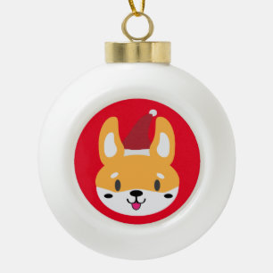 Adorno De Cerámica Tipo Bola Santa Foxy Christmas Ball Ball!