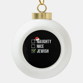 Adorno De Cerámica Tipo Bola Santa judío bueno malo Navidad