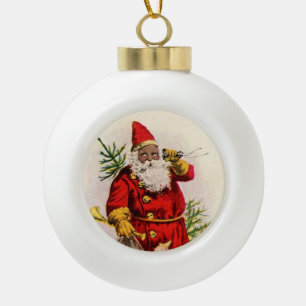 Adorno De Cerámica Tipo Bola Santa negra vintage