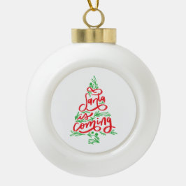 Adorno De Cerámica Tipo Bola santa se acerca