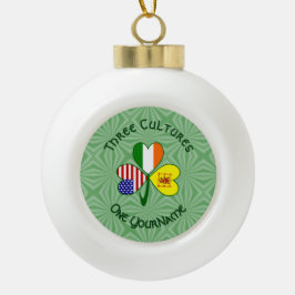 Adorno De Cerámica Tipo Bola Scot Lion Irish USA Banderas Shamrock personalizad