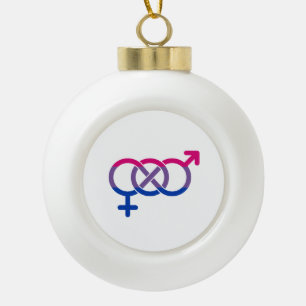 Adorno De Cerámica Tipo Bola Símbolo de género bisexual
