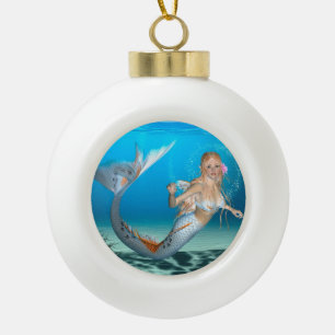 Adorno De Cerámica Tipo Bola Sirena Encantadora